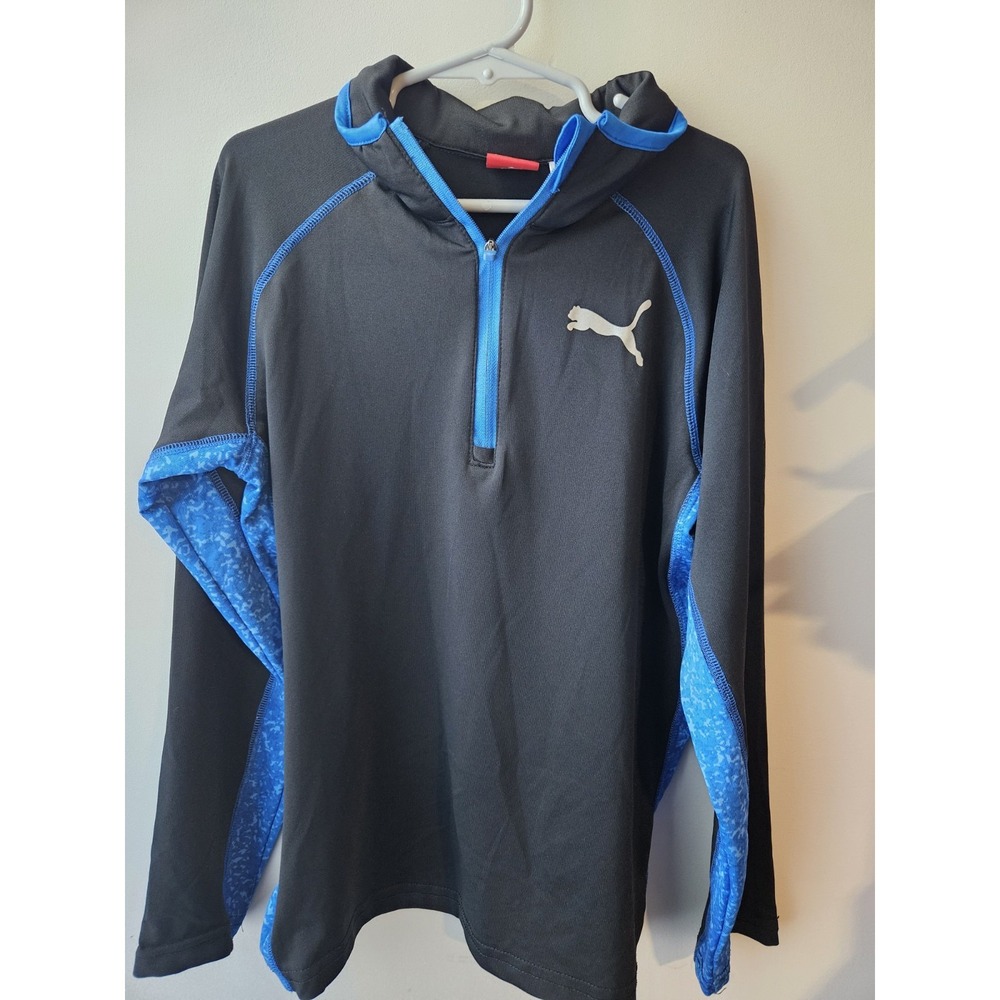 Boys Sport Lifestyle Blue/Blk Puma Sweatshirt Sz S